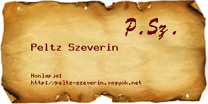 Peltz Szeverin névjegykártya